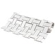 preview thumbnail 9 of 17, Merola Tile Metro Basketweave White w/ Glossy White Dot 11-3/4" x 11-3/4" Porcelain Mosaic Floor and Wall Tile