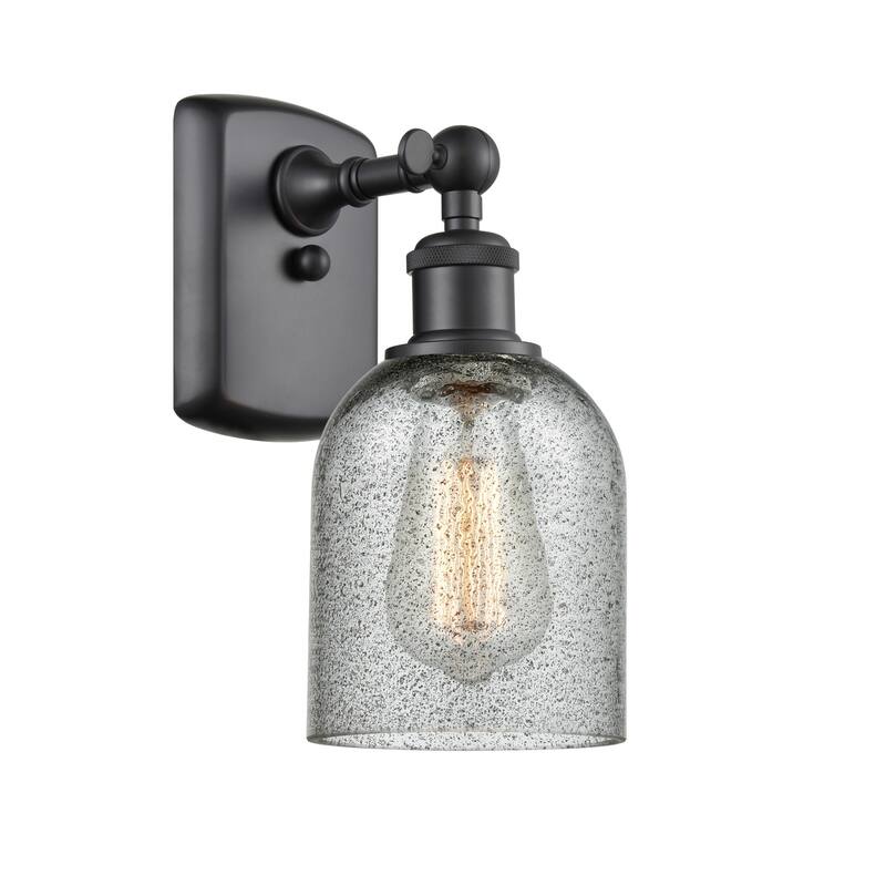 Innovations Lighting Caledonia 12" Tall Bathroom Sconce - Matte Black / Charcoal