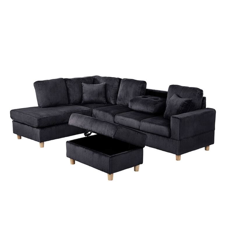 Best Quality Furniture 3-Piece Sectional - 7'9" x 10'6"