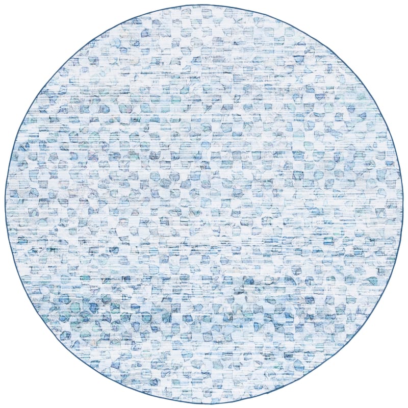 SAFAVIEH Malibu Christeen Modern & Contemporary Rug - 6' Round - Grey/Aqua