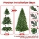 preview thumbnail 3 of 14, Premium PE & PVC Artificial Christmas Tree with Hinged, Metal Stand