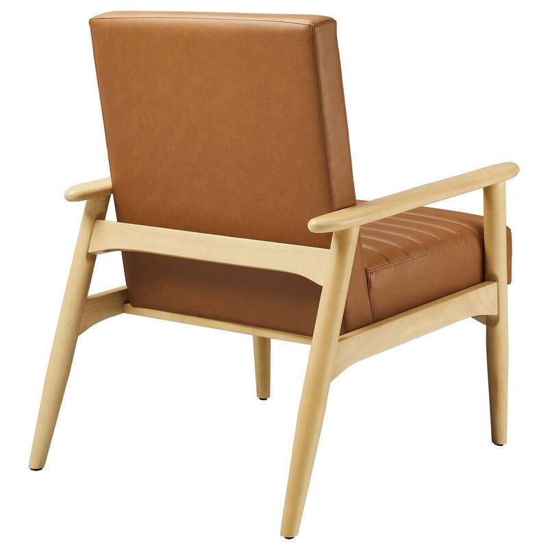 Jensen Vegan Leather Accent Chair in French Oak Tan