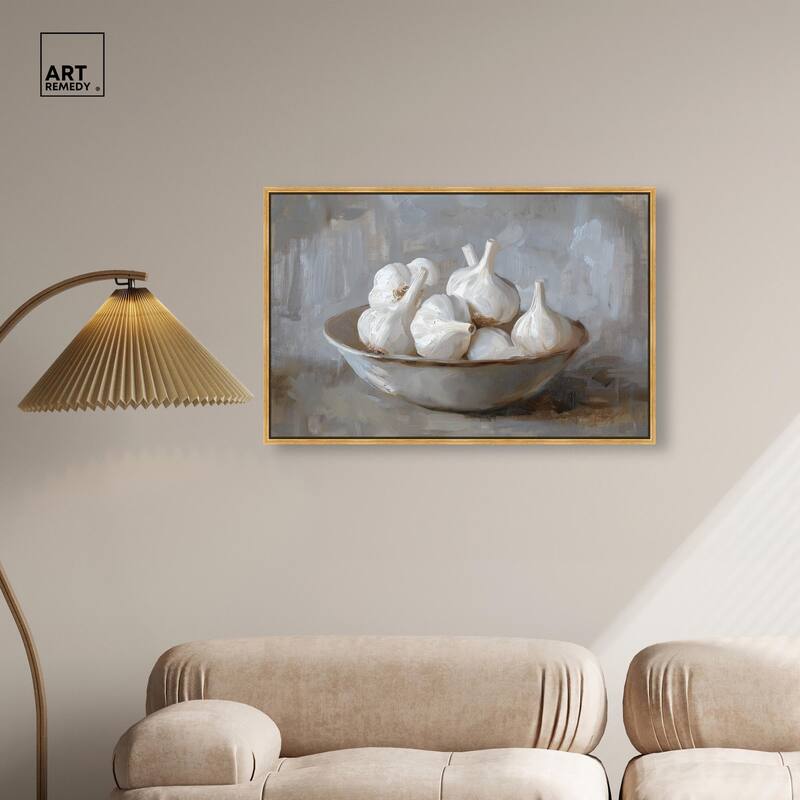 Garlic Bowl Canvas by Art Remedy