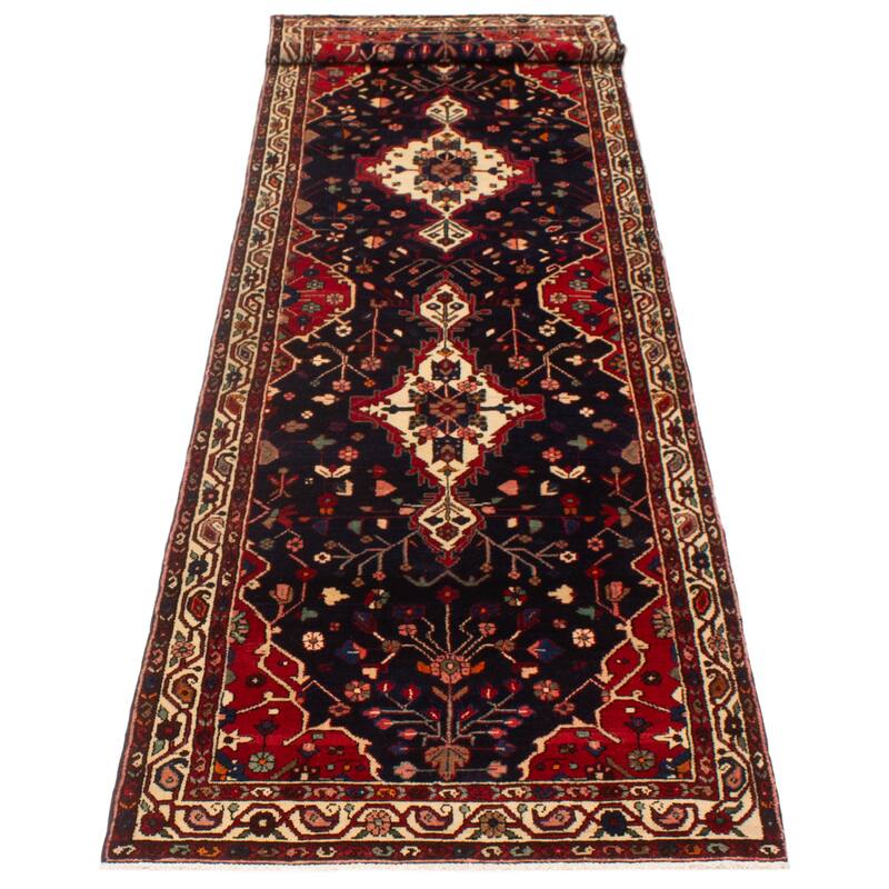 ECARPETGALLERY Hand-knotted Anadol Navy Wool Rug - 3'8 x 16'9