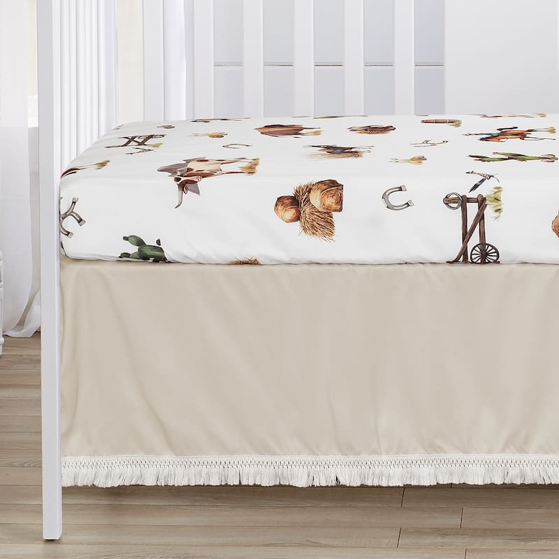 Sweet Jojo Designs Western Cowboy Boy 4-piece Nursery Crib Bedding Set Wild West Southern Country South Horse Cow Farm Animal