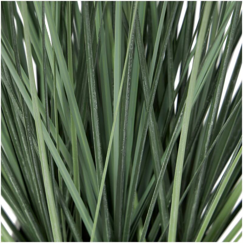 Green Faux Foliage Onion Grass Artificial Plant with Black or White Plastic Pot Options