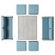preview thumbnail 14 of 29, Corvus Martinka Aluminum 7-piece Wicker Outdoor Patio Dining Set
