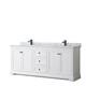 Option White, Black Trim, White Carrara Marble Top