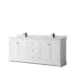 Option White, Black Trim, White Carrara Marble Top