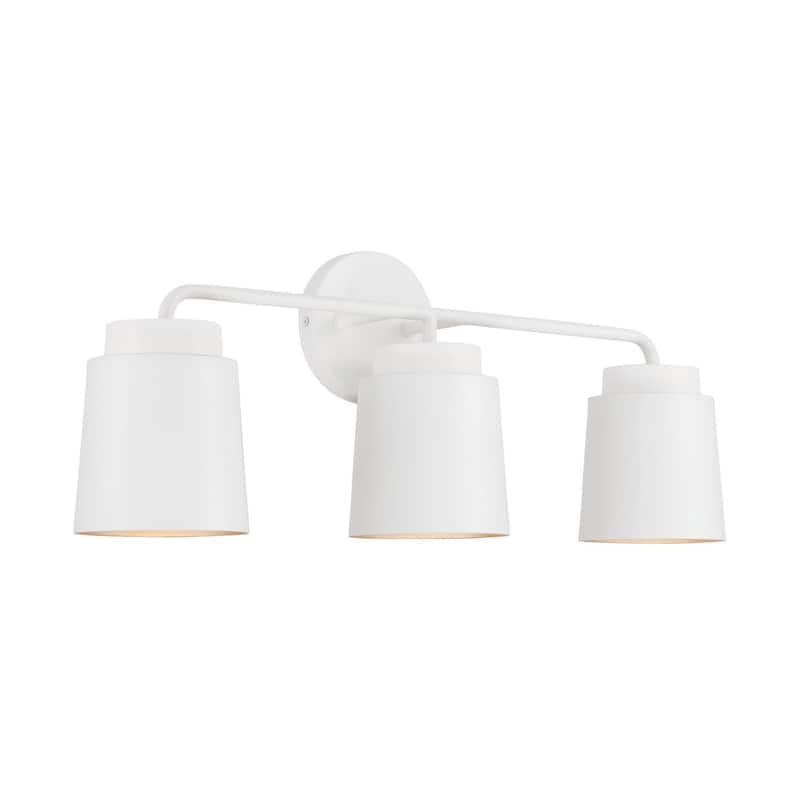 Pratt 3-Light Vanity - 24.5"W x 9.5"H x 6.25"E - Matte White