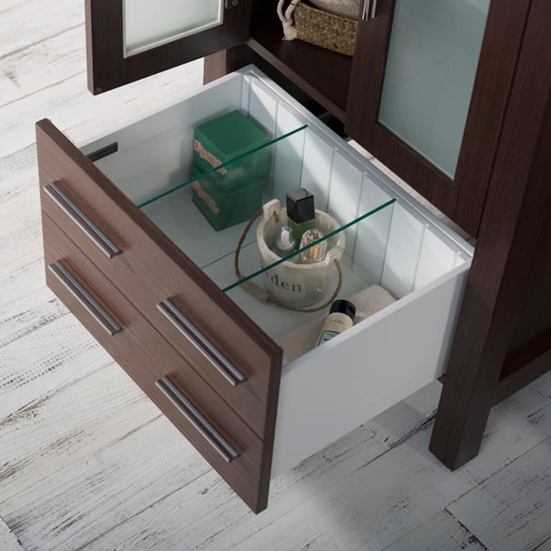 Blossom Solid Wood Double Bathroom Vanity w/ Ceramic Sink & Base