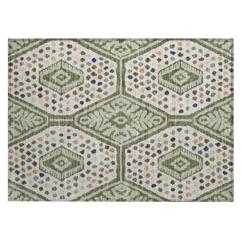 Machine Washable Indoor/ Outdoor Global Nipsey Chantille Rug
