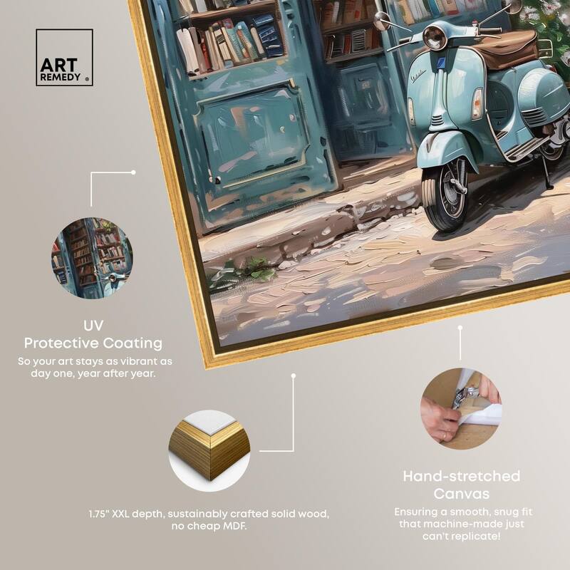 Quaint Bookstore Canvas by Art Remedy