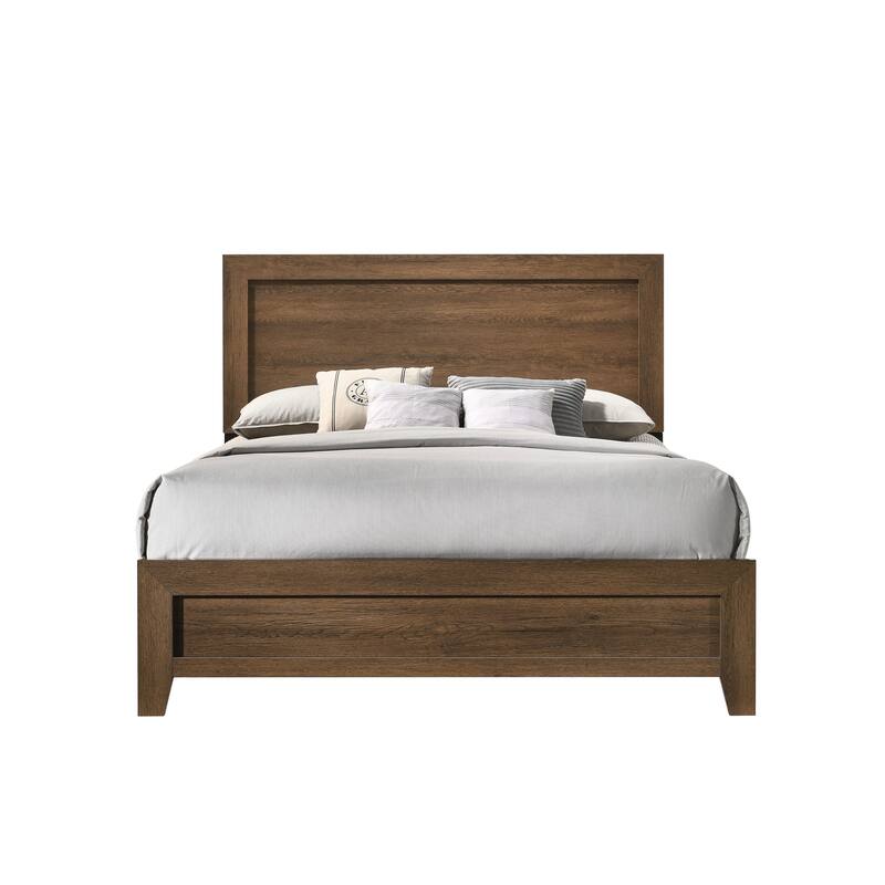 Miquell Oak Finish EK Bed