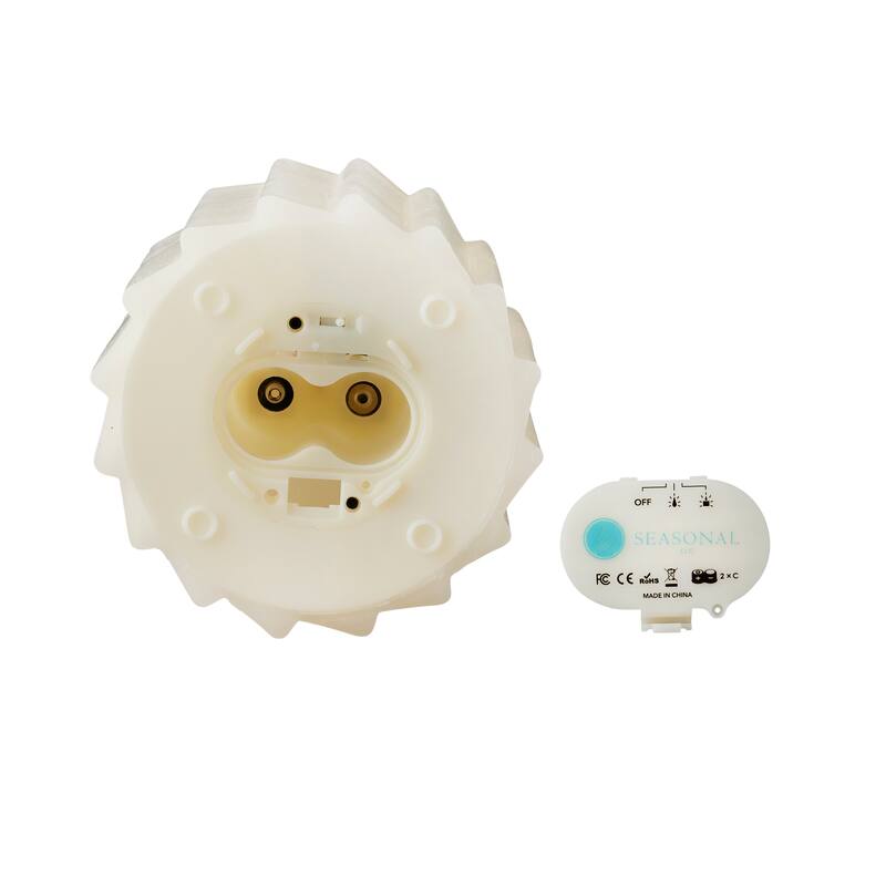 Sutton Fluted Motion Flameless Candle 4x8 Ivory