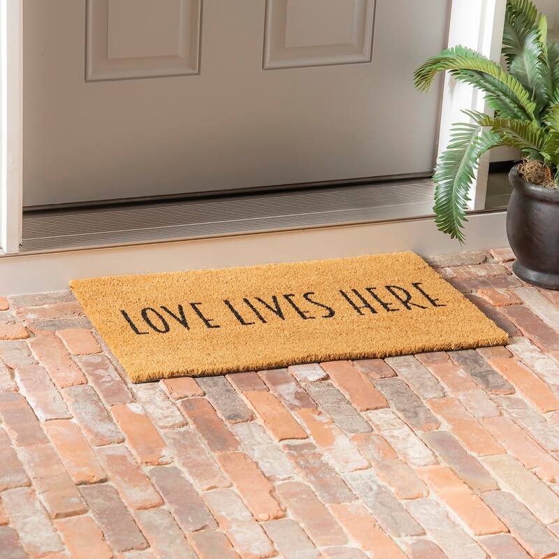 Love Lives Here Coir Mat