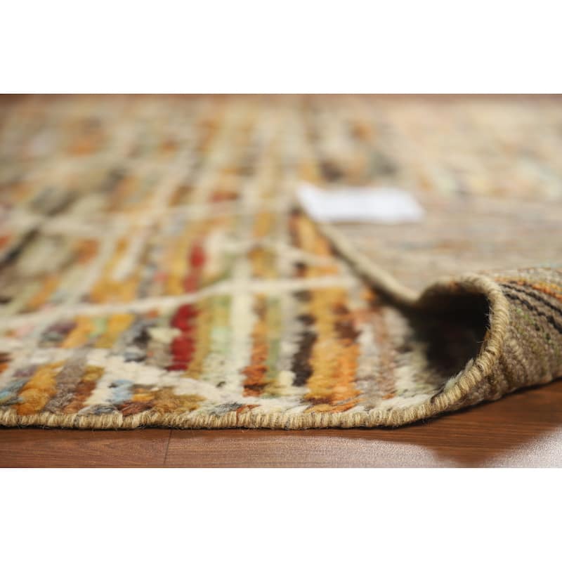 Trellis Moroccan Oriental Rug Handmade Living Room Wool Carpet - 6'6" x 9'9"