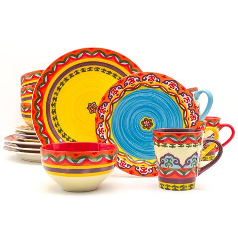 Euro Ceramica Galicia 16-Piece Dinnerware Set (Service for 4)
