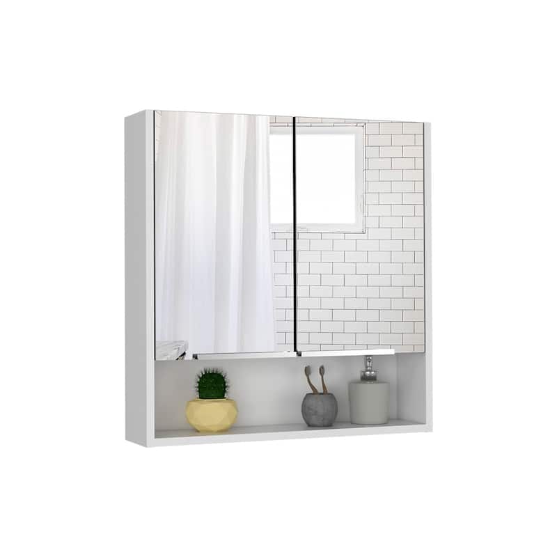 Medicine Cabinet With Mirror And Three Internal Shelves