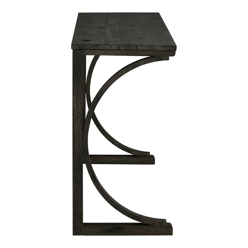 Furniture of America Setas 4-Piece Brown Wood Counter Height Dining Table Set with USB Ports and Tufted Seat