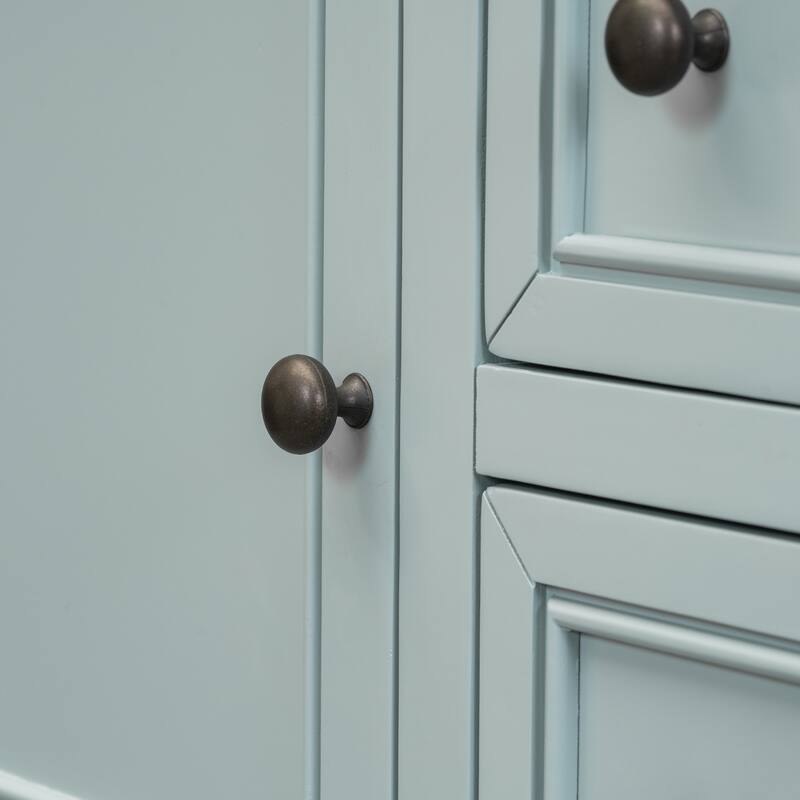 Cambridge Series Ample Storage Vintage Console Table with Four Small Drawers and Bottom Shelf for Living Rooms and Kitchens