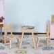 preview thumbnail 9 of 12, Qaba 3-Piece Set Kids Wooden Table Chairs Easy to Clean Gift for Boys Girls Toddlers Age 3 to 8 Years Old