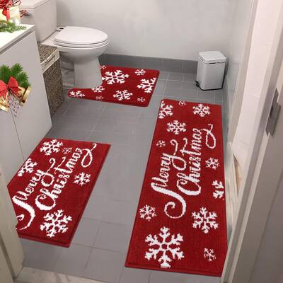 Microfiber Bathroom Rugs Sets 3 Piece