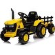 preview thumbnail 16 of 14, Kids Ride on Tractor with Remote Control Trailer Yellow