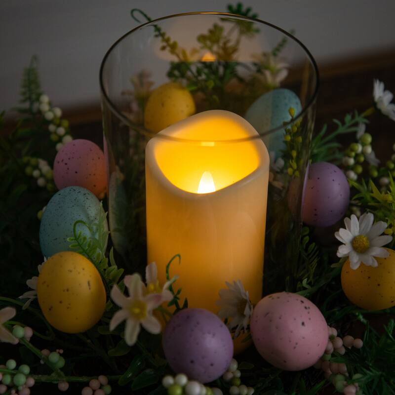 8-in Artificial Easter Candle Holder Arrangement