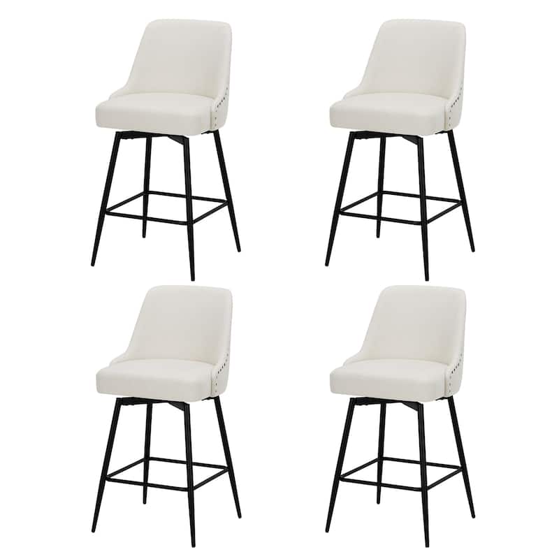 RENEWLINE Adjustable Height Swivel Bar Stools with Footrest for 34-40 Inch Counters, Ultra Plush Seat