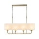 preview thumbnail 6 of 5, Rennnsan 4-Light Mid-Century Modern Gold Linear Fabric Shade Pendant Light for Kitchen Island/Dining Room