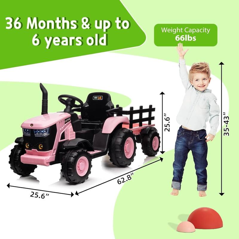 Kids Tractor with Remote Control