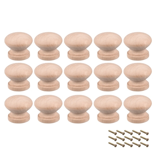 Round Pull Knob Handle 28mm Dia Traditional Cabinet Furniture Kitchen 15pcs - 28mmx23mm(D*H)-15pcs