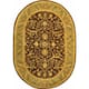 SAFAVIEH Handmade Antiquity Izora Traditional Oriental Wool Rug - 4'6" x 6'6" Oval - Brown/Green