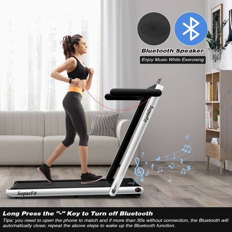 Gymax Motorized Treadmill Folding Under Desk Electric Treadmill - 49'' x 27'' x 42''