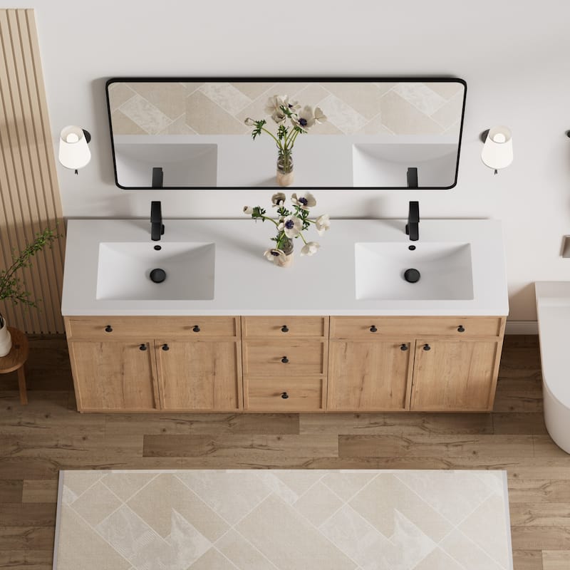 36"/48"/60"/72" Bathroom Vanity Set with Sink & Faucet