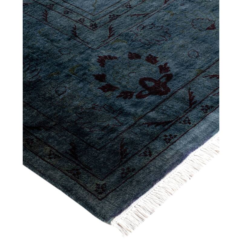 Overdyed One-of-a-Kind Hand-Knotted Area Rug - Gray - 8' 2" x 10' 5"