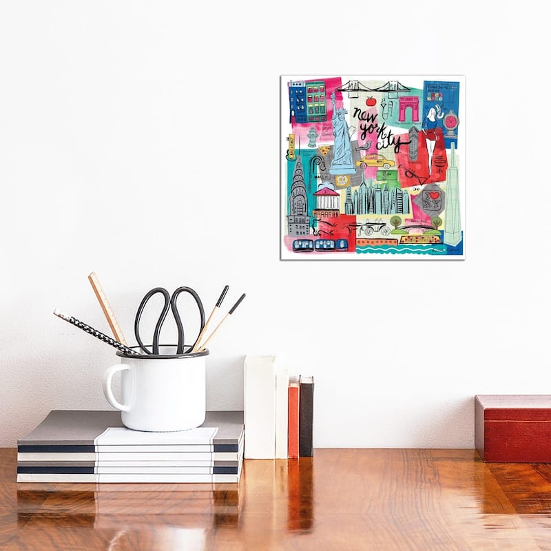 iCanvas "Global Travel I" by Farida Zaman Canvas Print - 12x12x1.5