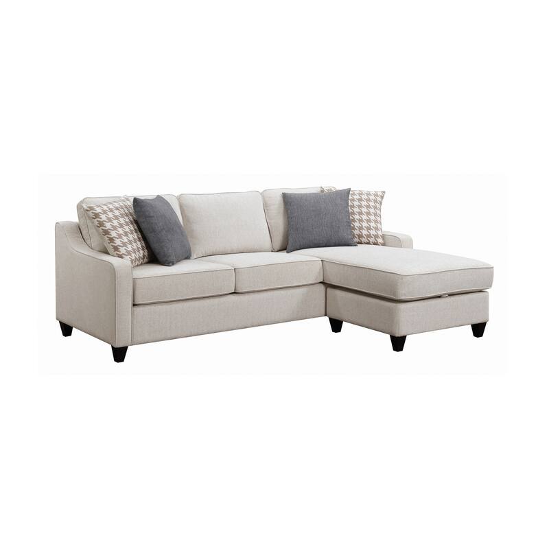 Isla L-shaped Upholstered Sectional Sofa - Cream