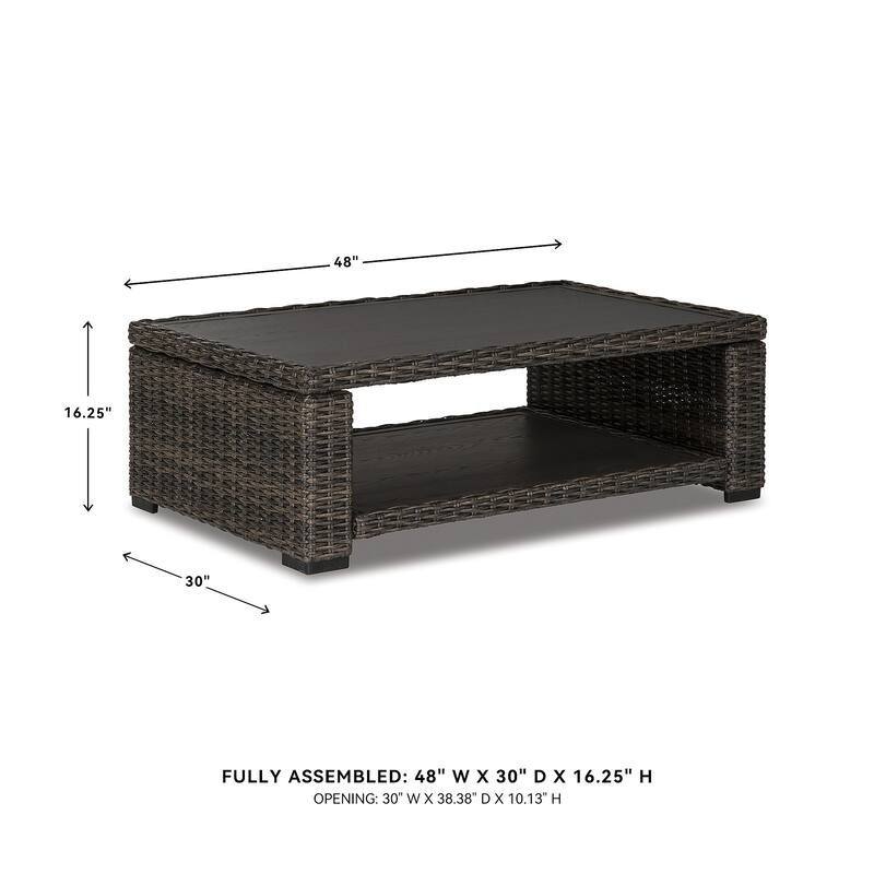 Signature Design by Ashley Grasson Lane Brown Rectangular Cocktail Table