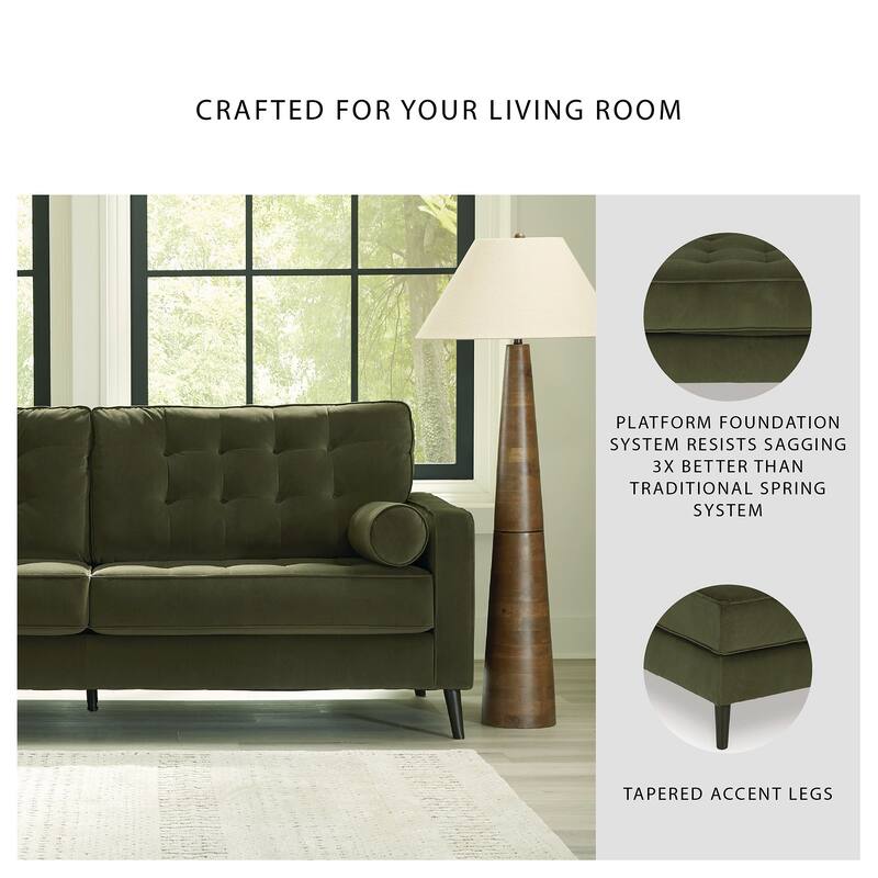 Signature Design by Ashley Reveon Lakes Green Sofa - 87" W x 38" D x 38" H