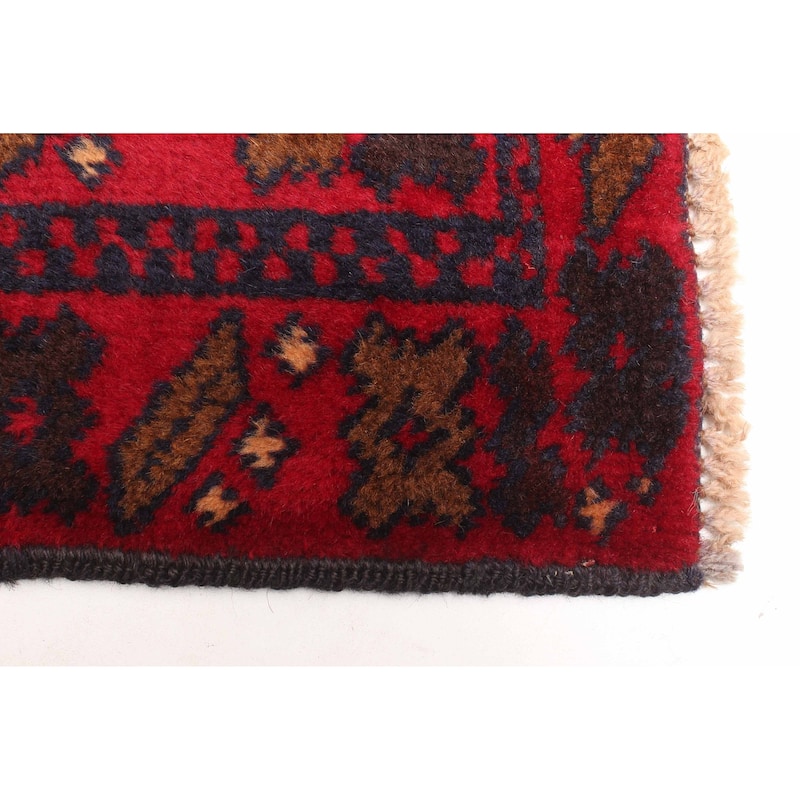 ECARPETGALLERY Hand-knotted Teimani Red Wool Rug - 3'9 x 6'8