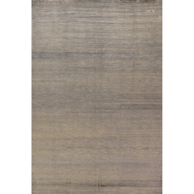 Grays & Beige Modern Gabbeh Area Rug Handmade Wool Carpet - 6'9" x 9'8"