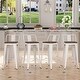 preview thumbnail 10 of 11, 24 inch bar stools with backs set of 4 Counter Bar Stools with Wood - 24 inch