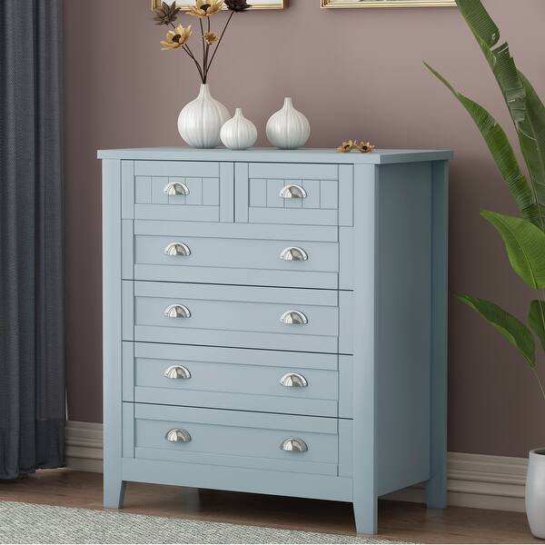 Fashion Grayish Blue Drawer Dresser,Side Cabinet,Buffet Sideboard with Wood Frame,Plasticdoor Panel - Bed Bath & Beyond - 42476174 Fashion Grayish Blue Drawer Dresser,Side Cabinet,Buffet Sideboard with Wood Frame,Plasticdoor Panel - Bed Bath & Beyond - 42476174