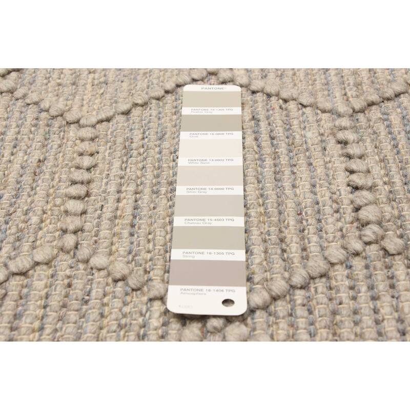 ECARPETGALLERY Braid weave Sienna Taupe Wool Rug - 5'0 x 7'11