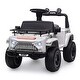 preview thumbnail 8 of 26, 6V Ride On Car for Toddlers - Battery Powered Electric Car for Kids with Music White