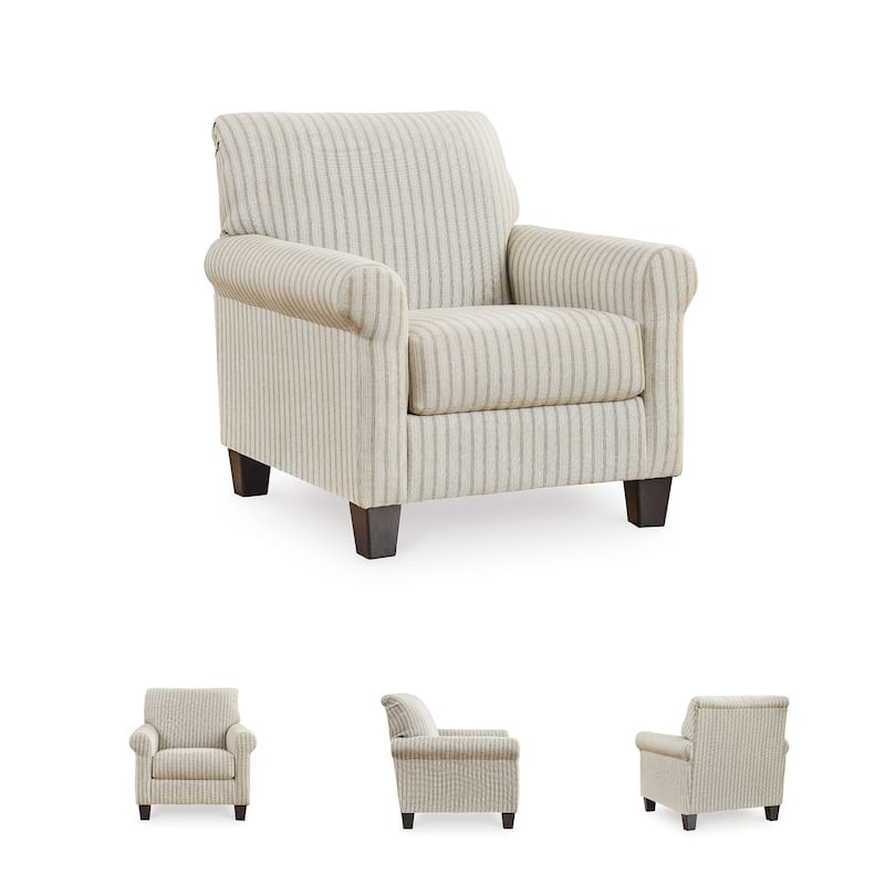 Signature Design by Ashley Valerani Brown/Beige Accent Chair - 36"W x 36"D x 36"H
