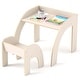preview thumbnail 2 of 18, Costway Kids Desk and Chair Set Wooded Toddler Table and Chair Set - See Details