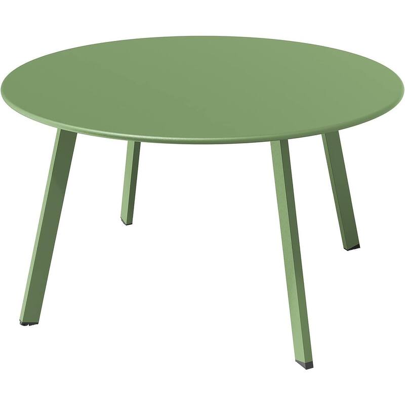 Outdoor Round Coffee Table, 28'' Patio Side Table for Backyard Patio Deck